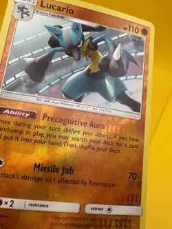 Lucario 67/156 Sm-Ultra Prism Holo Rare Pokemon Card 2018 LP - Image 3