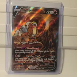 Pokemon Entei v Holo Ultra Rare TCG Card Crown Zenith Galarian Gallery GG36/GG70 - Image 1
