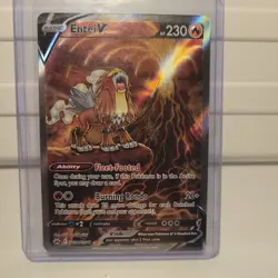 Pokemon Entei v Holo Ultra Rare TCG Card Crown Zenith Galarian Gallery GG36/GG70 - Image 3