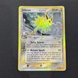 Old Pokemon TCG - Jolteon ex Delta Species 2005 7/113 Rare Holo Card MP - Image 1