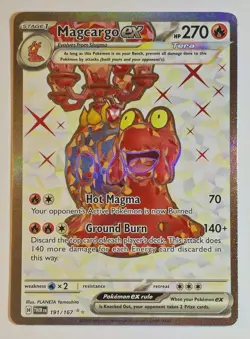 Magcargo ex 191/167 Ultra Rare Twilight Masquerade Pokemon TCG & Bonus Card - Image 2
