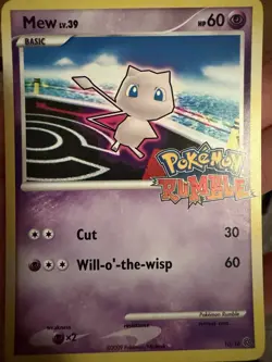 Mew 10/16 Rare Pokemon Rumble Card Set Exclusive Promo 2009 Nintendo MP-HP - Image 1