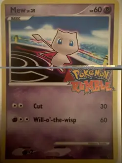 Mew 10/16 Rare Pokemon Rumble Card Set Exclusive Promo 2009 Nintendo MP-HP - Image 2