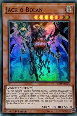 IGAS-EN026 JACK-O-BOLAN SUPER RARE 1ST EDITION YuGiOh CARD - Image 1