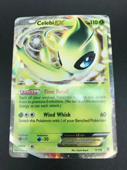 Celebi EX ULTRA RARE 9/149 Pokemon BW Boundaries Crossed NM Card TCG HOLO 2012 - Image 1