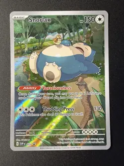 Pokemon Snorlax SVP 051 Holo Black Star Promo Card Scarlet & Violet 151 - Image 3
