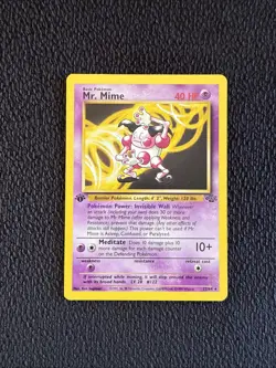 Mr. Mime 22/64 Jungle Regular 1st Edition LP Pokemon Card TCG WOTC - Image 1