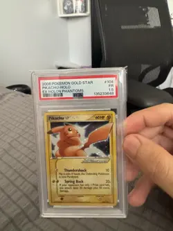 Pikachu Gold Star Holon Phantoms 104/110 PSA 1.5 (LOW POP OF 4) Pokemon Card - Image 5