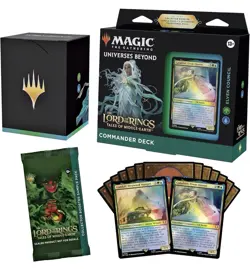 Magic the Gathering LOTR Commander Deck Elven Council Sealed Box Damage - Image 1