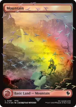 FOIL - Mountain (Chocobo Track Foil) - Commander: FINAL FANTASY (FIC) - Image 1