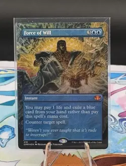 Force of Will Borderless Foil #418 | DMR Dominaria Remastered | MTG NM - Image 1