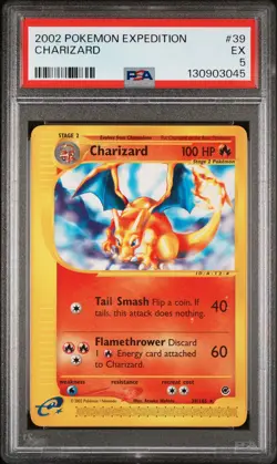 2002 Pokemon Expedition #39 Charizard PSA 5 - Image 1