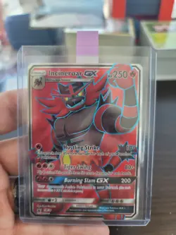 Pokemon Incineroar GX SM38 Sun & Moon Full Art Holo Black Star Promo - Image 1