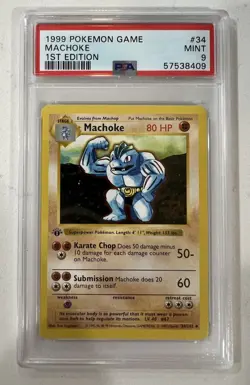 Machoke #34 1st Edition Base Set 1999 Pokemon Game PSA 9 💪🏼 - Image 1