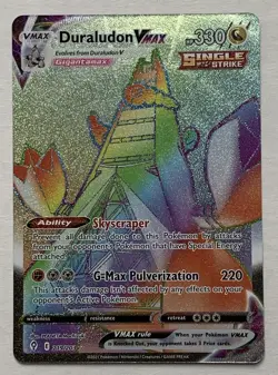 Pokemon Evolving Skies Duraludon VMAX 219/203 Rainbow Secret Rare NM - Image 1