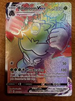 Rillaboom VMAX (Secret) 193/192 Swsh02: Rebel Clash Holo Pokemon TCG - Image 1