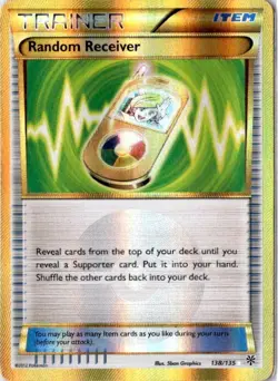 Pokemon Random Receiver 138/135 Plasma Storm - LP - Secret Rare - Image 1