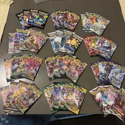 Pokemon TCG Sealed Lot. 49 Packs. Evolving Skies, Lost Origin, Atrial Radiance - Image 1