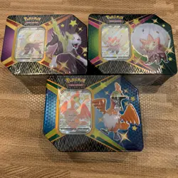 Pokemon TCG Shining Fates Tins(Eldegoss/Boltund/Cramorant V) Variations New 2021 - Image 1