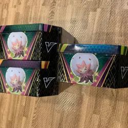 Pokemon TCG Shining Fates Tins(Eldegoss/Boltund/Cramorant V) Variations New 2021 - Image 2