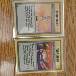 Lass & Super Energy Removal | Base Set Rare Trainer job lot bundle | Pokemon TCG - Image 1