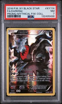 Pokemon TCG Darkrai 2016 XY Black Star Promo #XY114 PSA 7 - Image 1