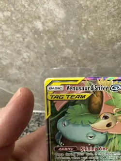 Pokemon Venusaur & Snivy Tag Team GX Sun & Moon Cosmic Eclipse 1/236 Holo NM/M - Image 4