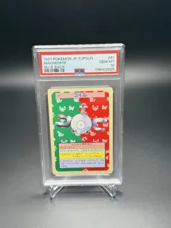 Pokemon Magnemite Topsun Blue Back #81 1997 PSA 10 Low Pop - Image 1