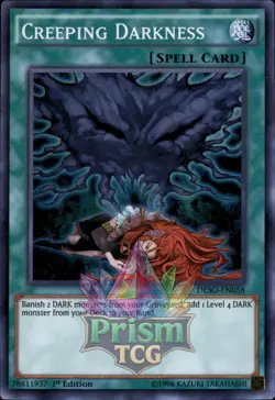 1st ed Creeping Darkness super rare DESO-EN058 Yugioh - Image 1