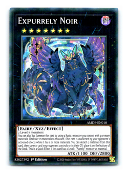 Expurrely Noir - AMDE-EN018 - Super Rare - 1st Edition Yugioh - Image 1