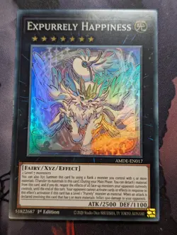 Expurrely Happiness AMDE-EN017 Super Rare 1st Edition YuGiOh TCG Card - Image 1