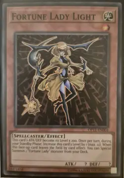 YuGiOh Fortune Lady Light Super Rare OP11-EN004 - Image 1
