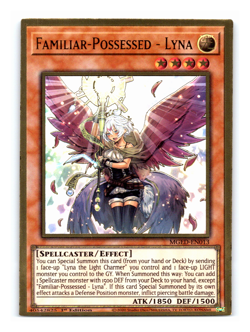 Familiar-Possessed - Lyna - MGED-EN013 - Premium Gold Rare 1st Edition Yugioh - Image 1
