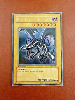 Yugioh - Red Eyes B Dragon SDJ-001 Ultra Rare 1st Edition Original Vintage Black - Image 3