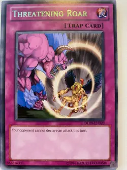 Yugioh Threatening Roar DL09-EN020 Rare Green Mint Condition - Image 1
