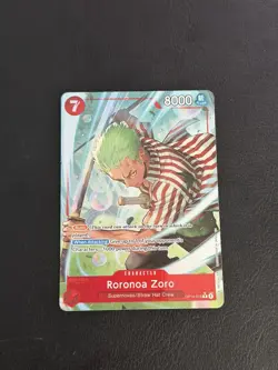 One Piece TCG English OP14-015 Roronoa Zoro Rare Alt Art Parallel - Image 1