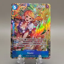 Bandai One Piece CCG Nami OP11-054 A Fist of Divine Speed Foil Alt Art SR 5/6000 - Image 1