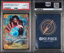 2025 ONE PIECE JAPANESE OP12-LEGACY OF THE MASTER #119 BARTHOLOMEW KUMA PSA 10 - Image 3