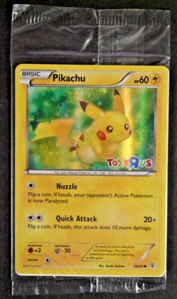 Pikachu SEALED Toys R Us Promo Holo Generations 26/83 Pokemon Card 2016 - Image 1