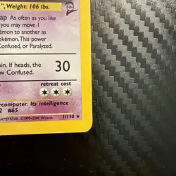 Pokemon Cards: Base Set 2 Rare Holo: Alakazam 1/130 - Image 4