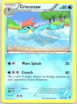 Croconaw 16/119 Non Holo XY - Phantom Forces - Pokemon Card - NM - Image 1