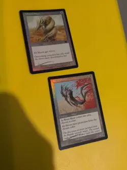 Plated Sliver &Ward Sliver Magic the Gathering 2 Card. Legions. Old Vintage FOIL - Image 1