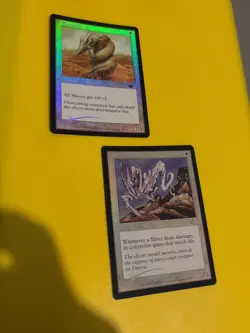 Essence Sliver & Plated Sliver MTG 2 Card. Legions. Old Vintage FOIL - Image 1