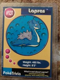 Vintage VTG Lapras Pokemon Pokemon BK Burger King TRADING CARD 131 NINTENDO Film - Image 1
