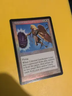 Celestial Gatekeeper rare Magic the Gathering Card. Legions. Old Vintage FOIL - Image 3