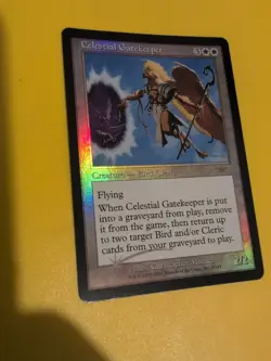 Celestial Gatekeeper rare Magic the Gathering Card. Legions. Old Vintage FOIL - Image 4