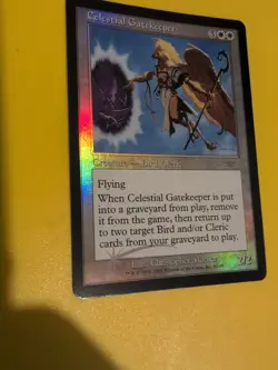 Celestial Gatekeeper rare Magic the Gathering Card. Legions. Old Vintage FOIL - Image 5