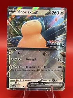 Snorlax ex (Prismatic Evolution Stamped) 076/131 Miscellaneous Cards & Products - Image 1