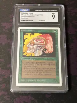 Llanowar Elves - Unlimited [CGC 9] MTG Magic The Gathering 1993 - Image 1