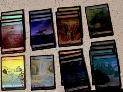 MTG Avatar the Last Airbender Full Art Foil Land Lot Of 21 - Image 1
